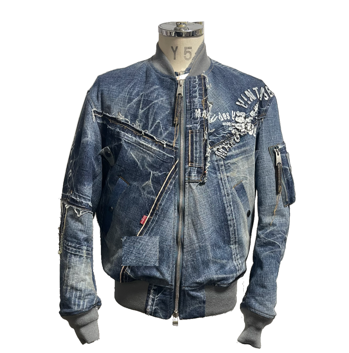 202 [MA-1] 12.68oz:Selvedge cotton 100%:Deconstructed denim