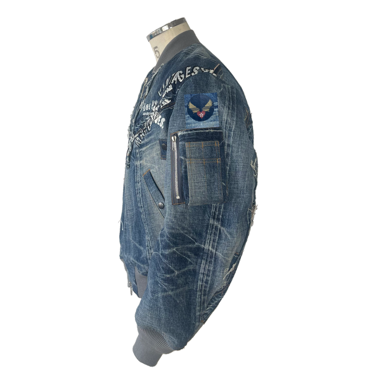 202 [MA-1] 12.68oz:Selvedge cotton 100%:Deconstructed denim