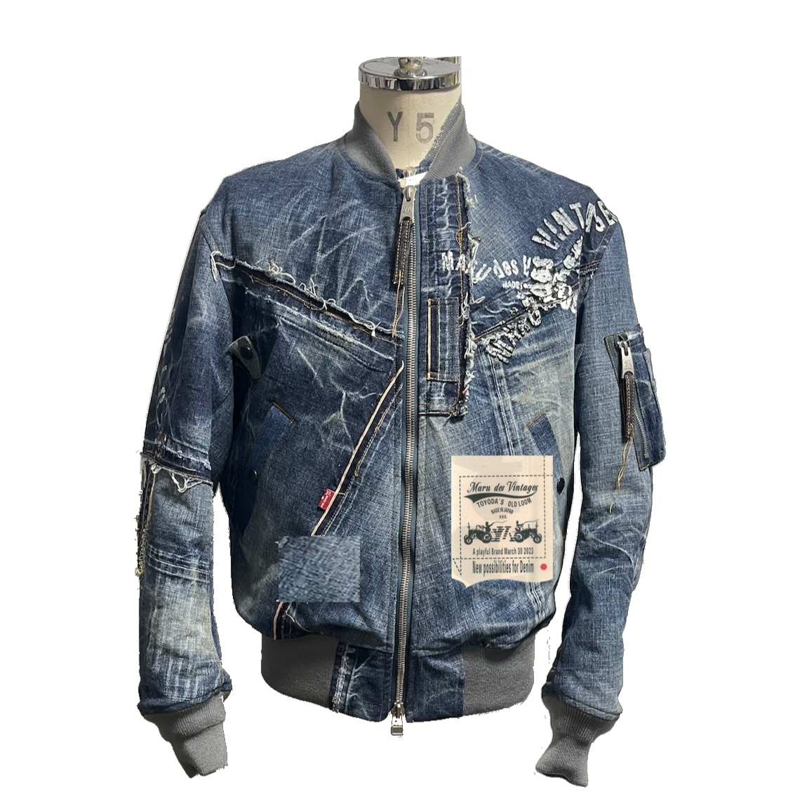 202 [MA-1] 12.68oz:Selvedge cotton 100%:Deconstructed denim